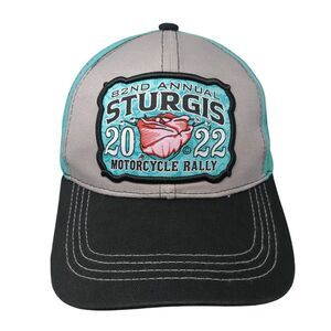 82nd Annual Sturgis 2022 Motorcycle Rally Strapback Hat Multi OS Adjustable CSI